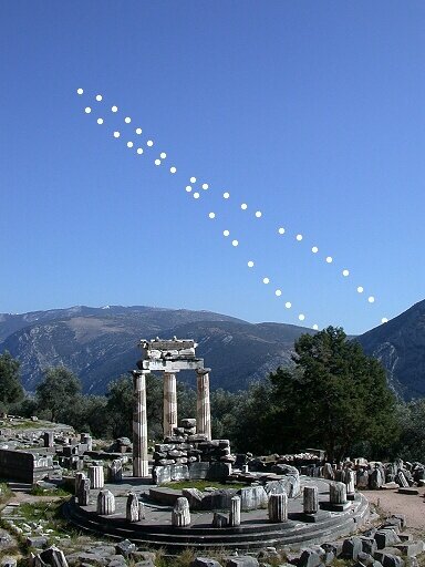 Analemma at Ancient Delphi