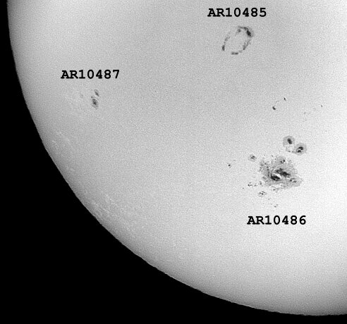Sunspot Groups AR10485-487