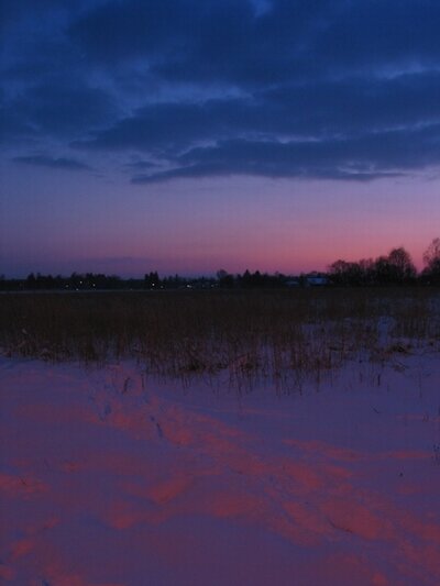 Twilight from snowy Munich
