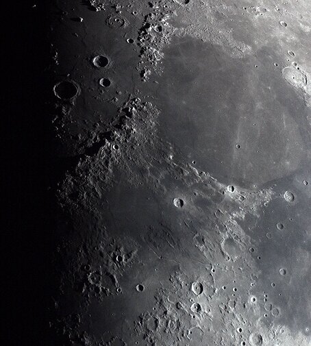 Mare Imbrium, Serenitatis and Vaporum