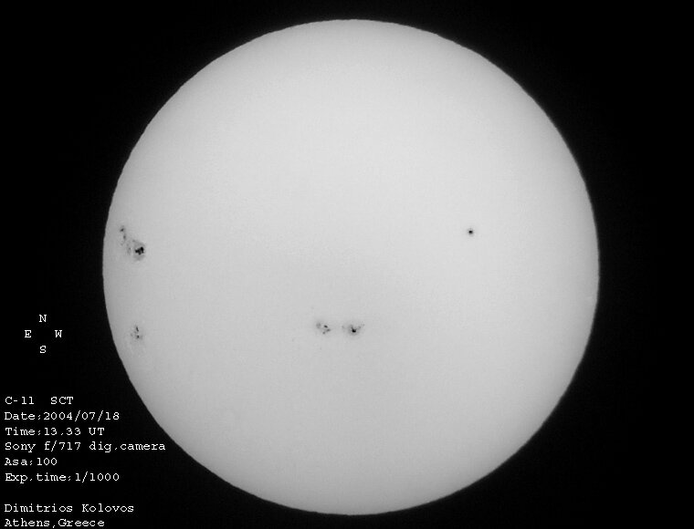 Solar image 18/07/2004