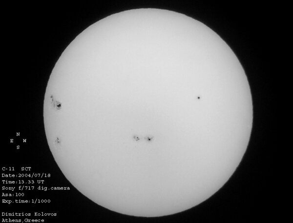 Solar image 18/07/2004