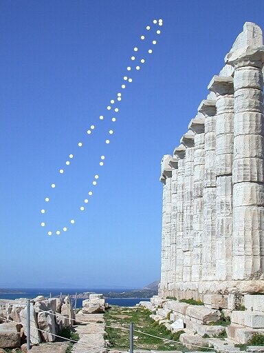 Analemma with the Temple of Poseidon
