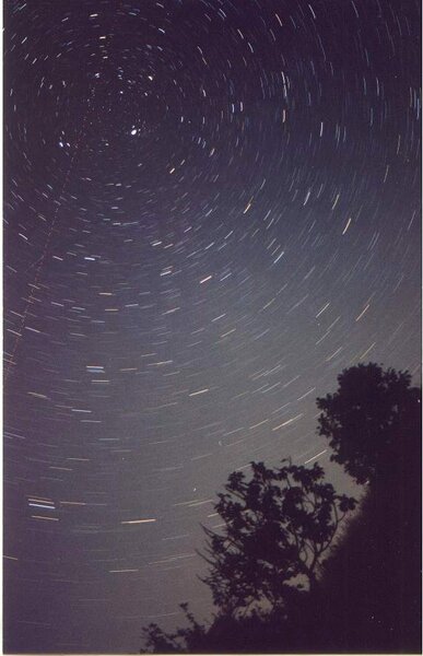 Polar star trails