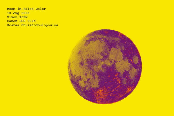 Moon in False Color