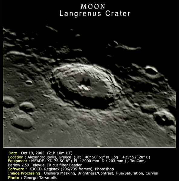 Crater Langrenus with LXD-75 8" SC & TouCam