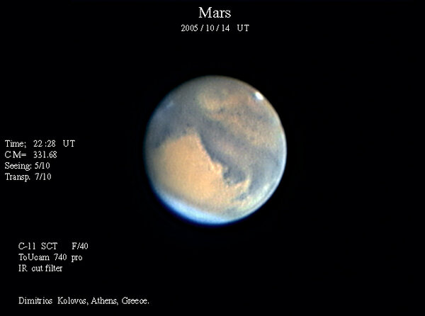 Περισσότερες πληροφορίες για το "Mars image 14/10/2005"