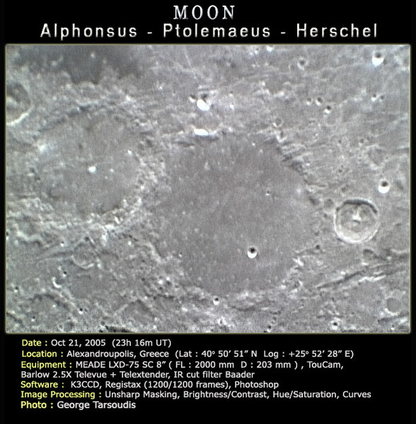 Crater Ptolemaeus, 21-10-2005