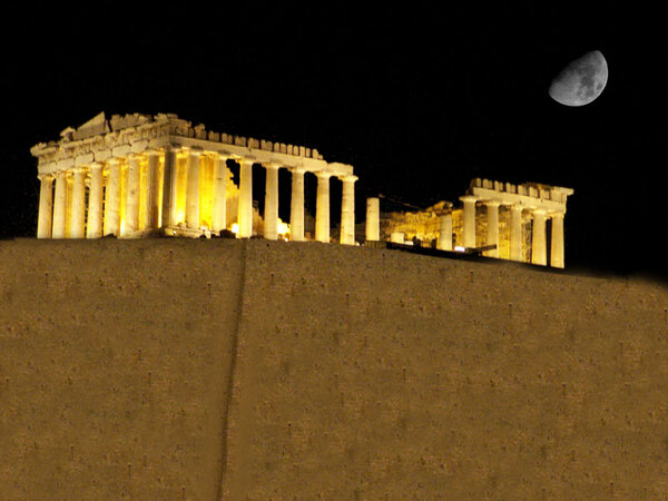 Acropolis by night (photoshop)