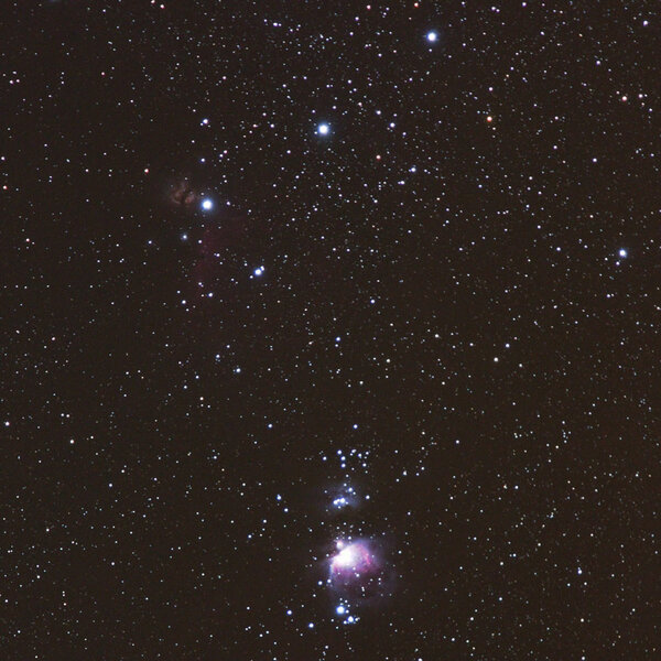 Horsehead nebula (IC 434) area in Orion