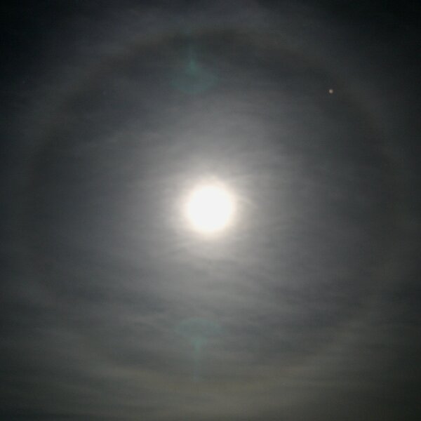 Lunar Halo with Mars