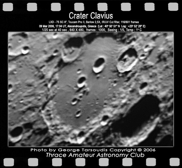 Crater Clavius 09 Mar. 2006