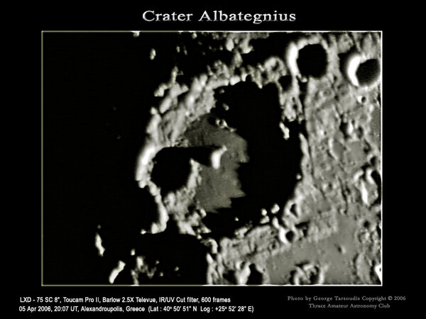 Crater Albategnius, 05 Apr. 2006