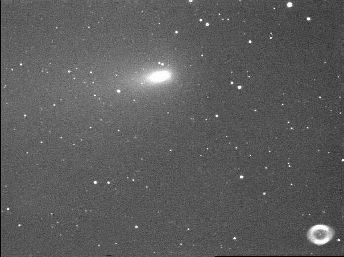 M57 and Comet  73P-B- Schwassmann-Wachmann