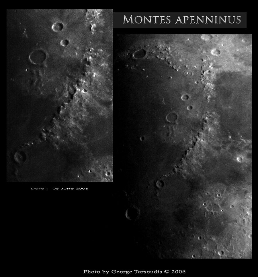 Montes Apenninus from stack, 05 Ιουνίου 2006