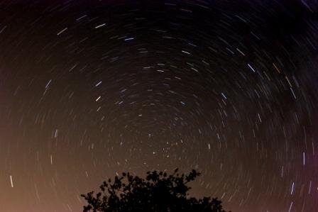 Star trails στο Χολομώντα.