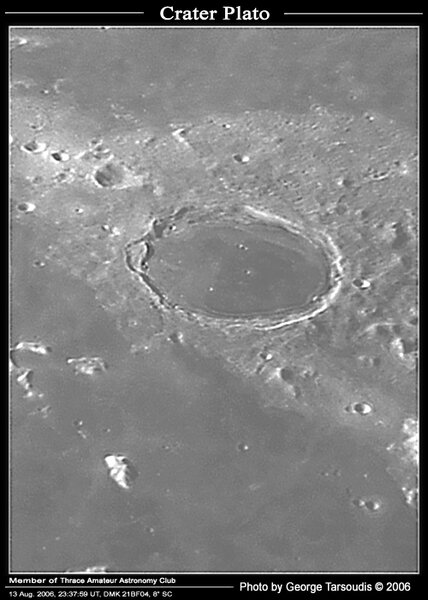 Crater Plato, 14 Aug. 2006