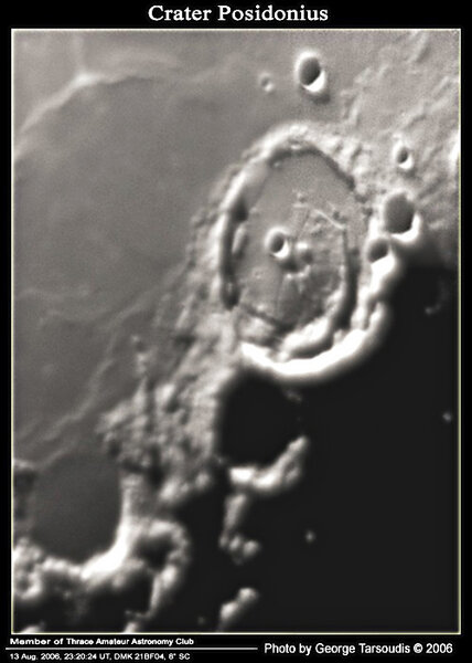 Crater Posidonius, 14 Aug. 2006