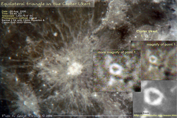 Εquilateral triangle of crater Ukert