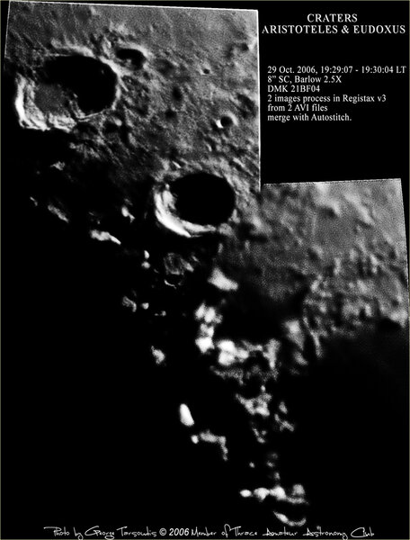 Crater Aristoteles & Euvoxus, 29 Oct. 2006
