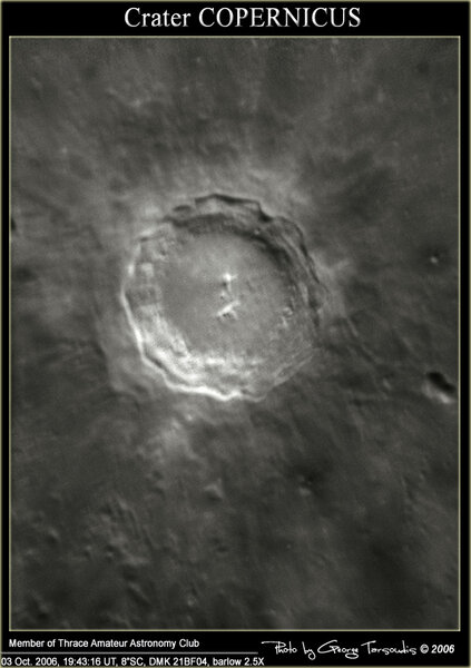 Crater Copernicus, 03 Oct. 2006