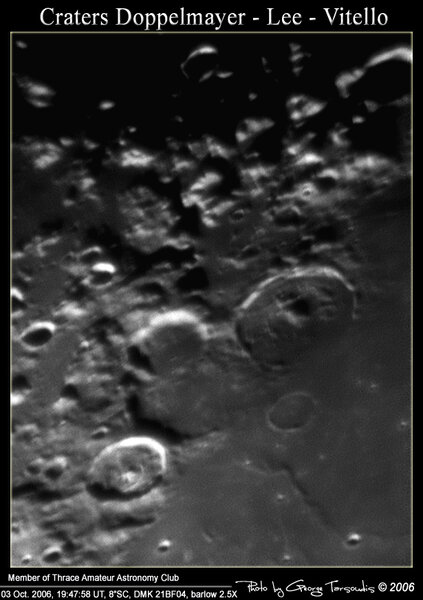 Craters Doppelmayer - Lee - Vitello, 03 Oct. 2006