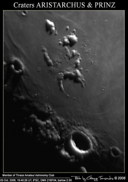 Crater Aristarchus & Prinz, 03 Oct. 2006