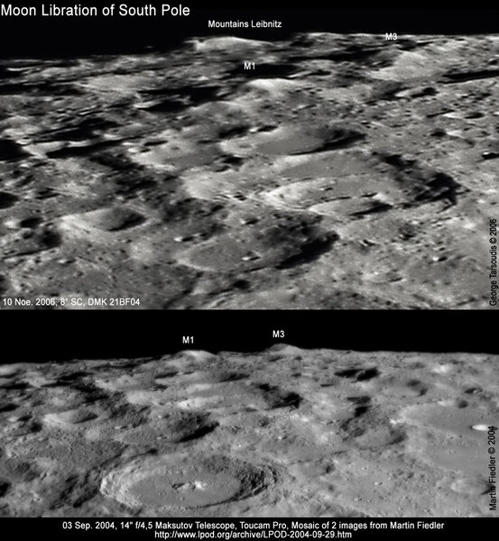 Σύγκριση φώτο για το φαινόμενο της λίκνισης Σελήνης