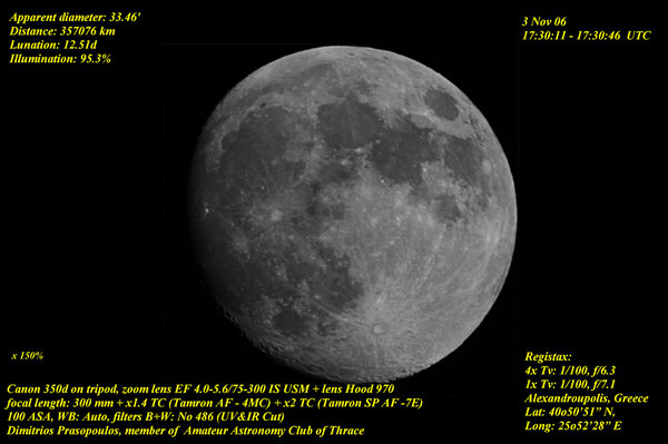 Σελήνη με 350d + x1.4 +x2 Telec/rters