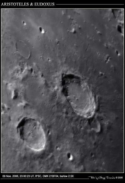 Craters Aristoteles & Eudoxus, 10  Noe. 2006