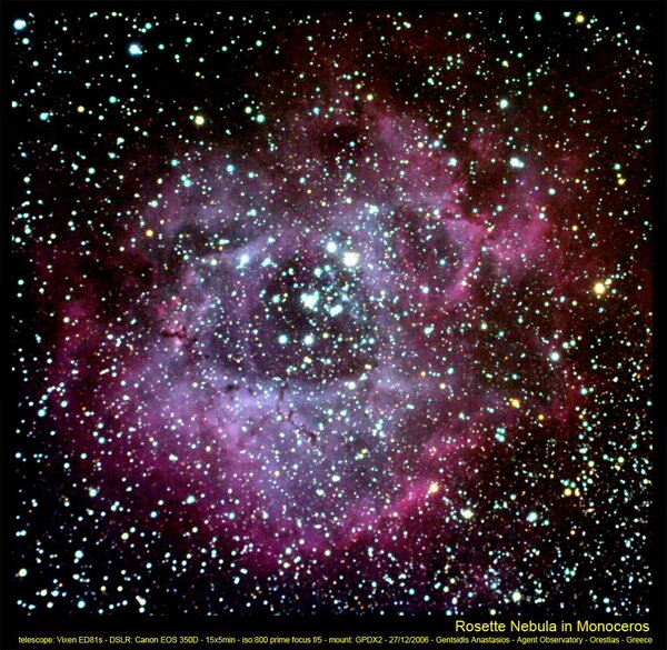 Περισσότερες πληροφορίες για το "Rosette nebula"