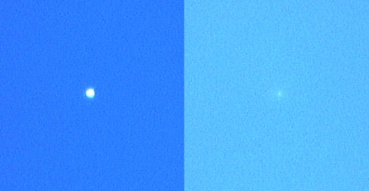 Κομήτης Mc Naught και Αφροδίτη,16 Ιανουαρίου 2007. (σύγκριση λαμπρότητας).