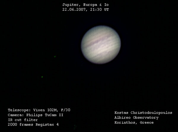 Jupiter, Europa & Io
