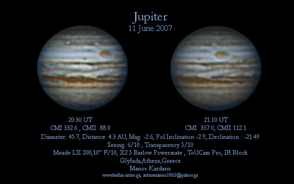 Περισσότερες πληροφορίες για το "Jupiter image 11/6/2007"