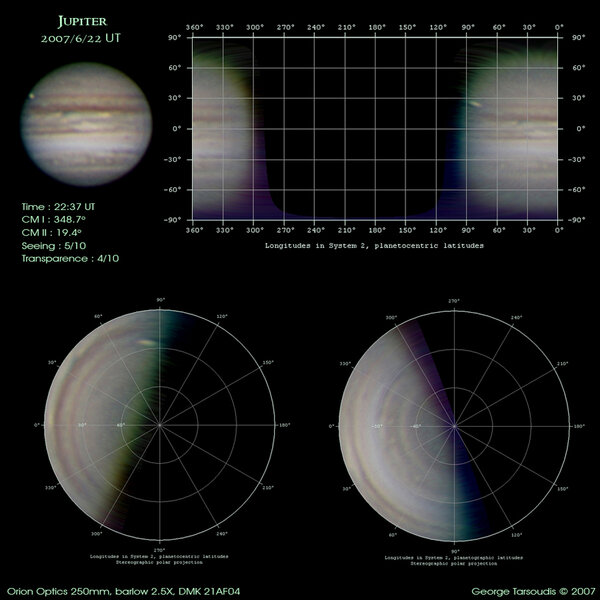 Mapping of Jupiter
