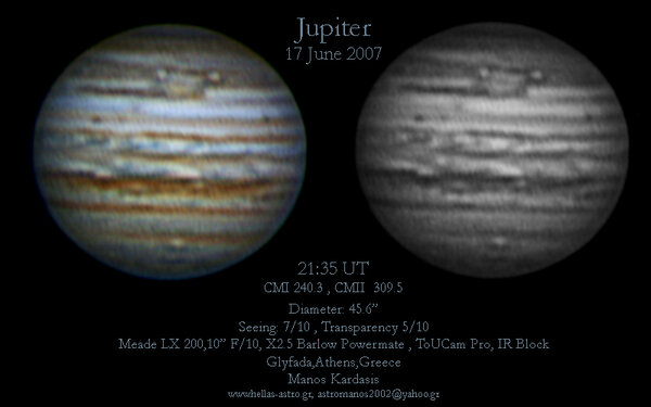 Jupiter image 17/6/2007