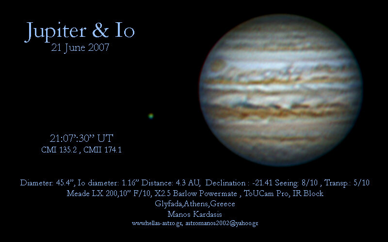 Jupiter image 21/7/2007