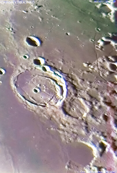 Colors of crater Posidonius