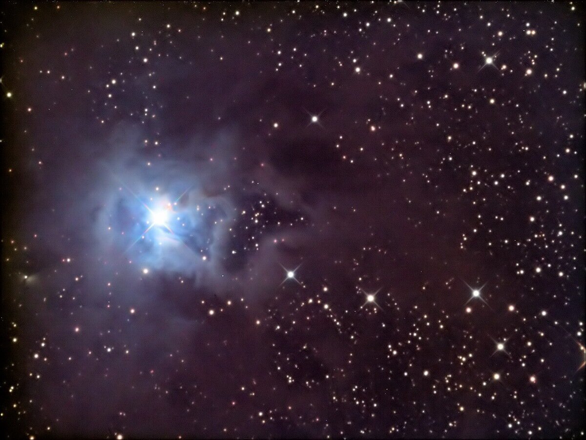 NGC 7023 - Iris Nebula in Cepheus LRGB 1200x900