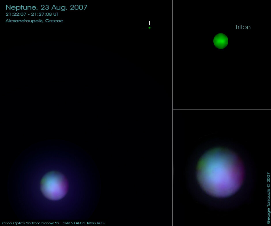 Neptune & satelite Triton, 24 Αυγ. 2007