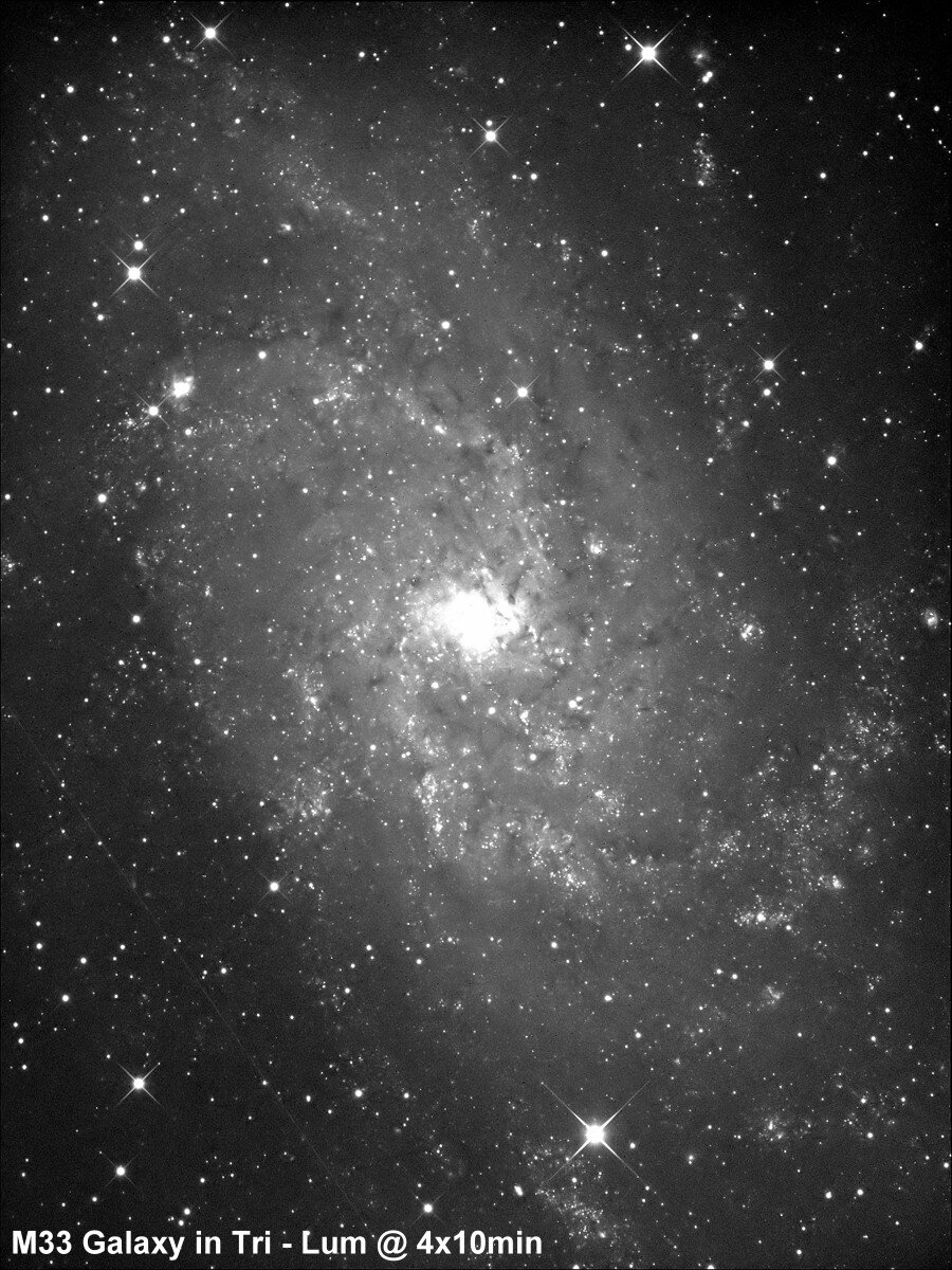 M33 Spiral Galaxy in Triangulum Lum (Test)