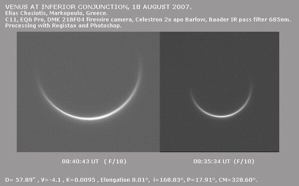 Αφροδίτη σε Κατωτέρα Σύνοδο, 18/8/2007.