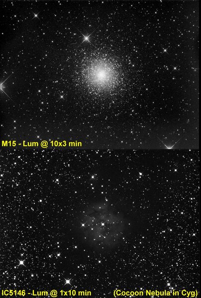 M15 - IC5146 Δικομαστικες εκθεσεις