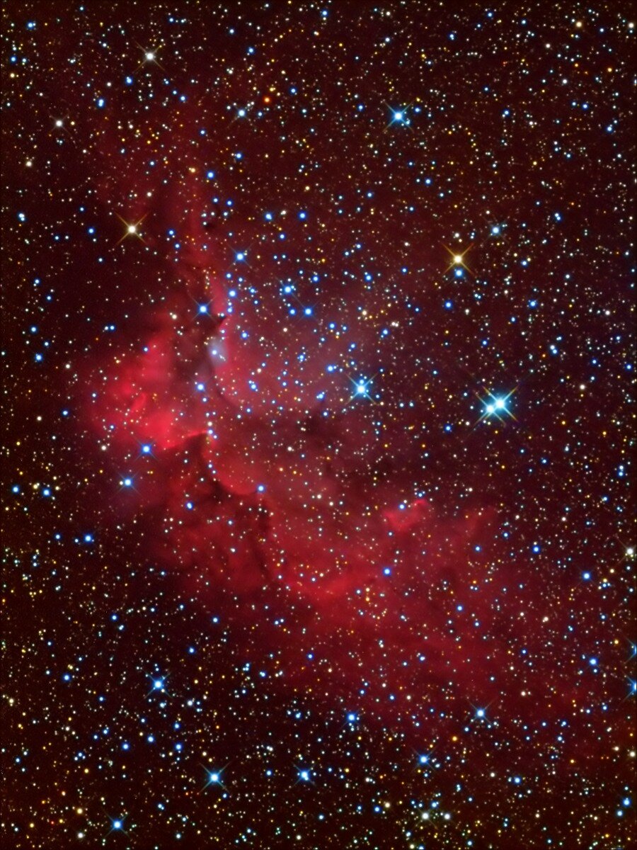 Sh2-142 Emission Nebula in Cep LRGB @ 900x1200
