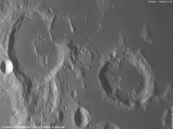 Craters Gutenberg - Goclenius with Rimae