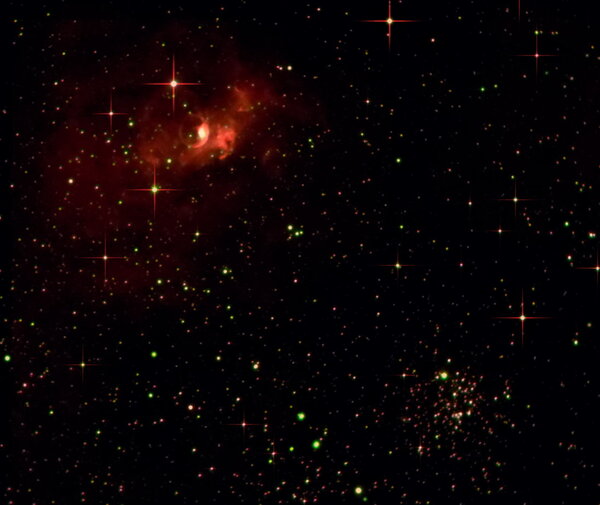 bubble nebula + m52