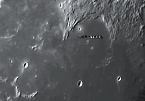 Crater Letronne at Oceanus Procellarum.