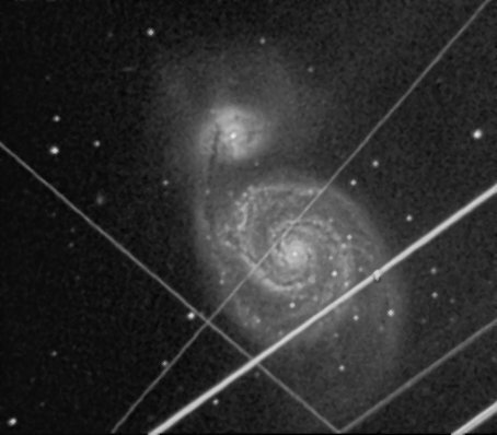 Γαλαξίας Μ51 κοντά στο τέρμα της ουράς της Μεγ.Αρκτου