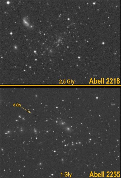Γαλαξιακά σμήνη Abell 2218 και Abell 2255
