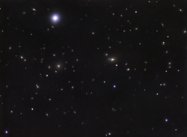 Coma B. cluster of galaxies(Abell 1656). A crowded field of view